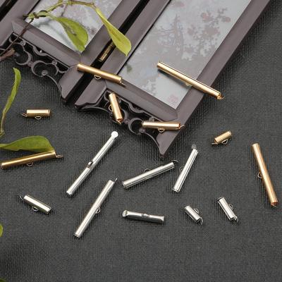 Neue 30–50 Stück Crimp-Endverschluss-Röhren, Schieberkappen, DIY-Halskette, Armband-Anschlüsse, Schmuckzubehör
