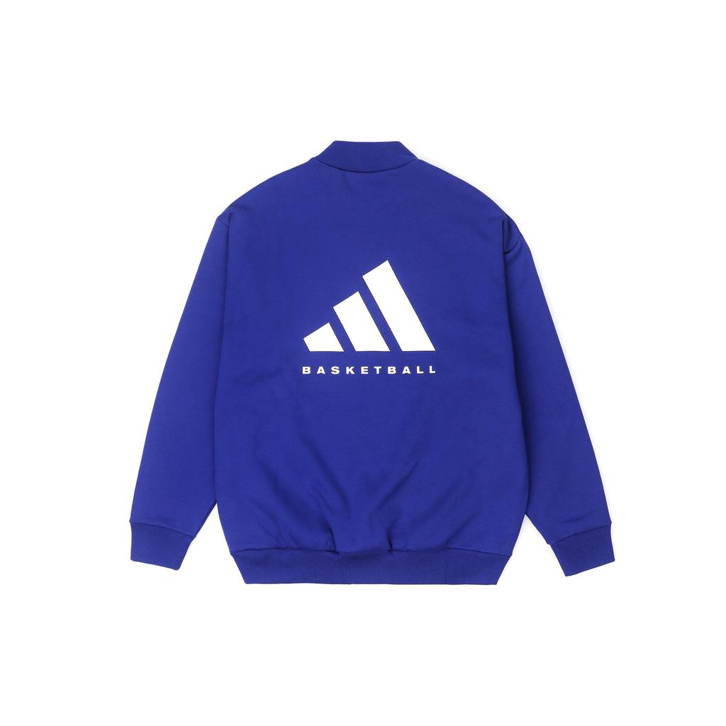 Adidas Logo Print Casual Crew Neck Sweatshirt Unisex Tops Blue IX1963