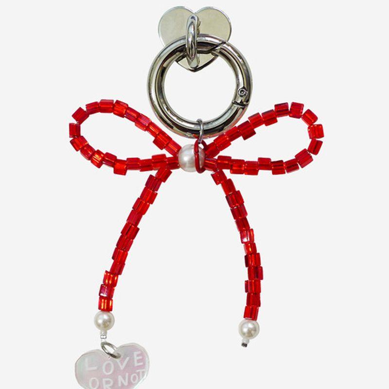 

Любовь или нет Красные Ленточные Бусины Брелок&Ток Red