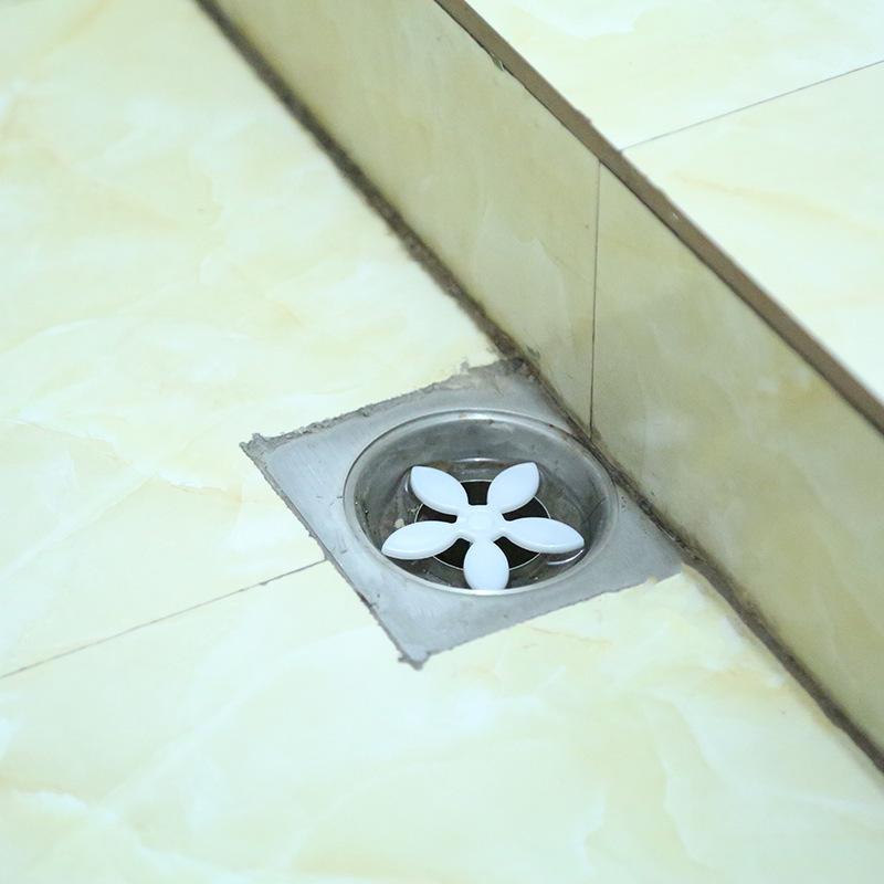 1Pcs Bathroom Pipe Anti-blocking Hair Cleaning Hook Small Flower Shape Sewer Hair Cleaner Dredge