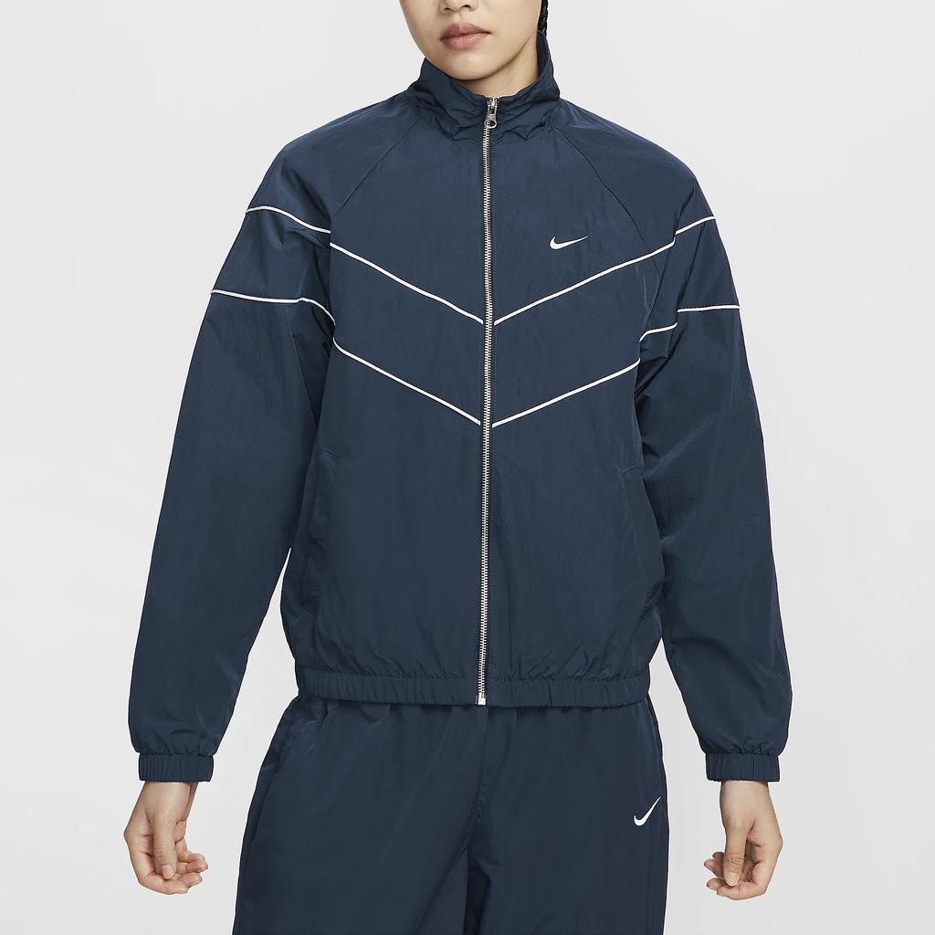 Nike Windrunner Logo UV Protection Loose Casual Jacket Women Jacket Navy-Blue FV6305-480