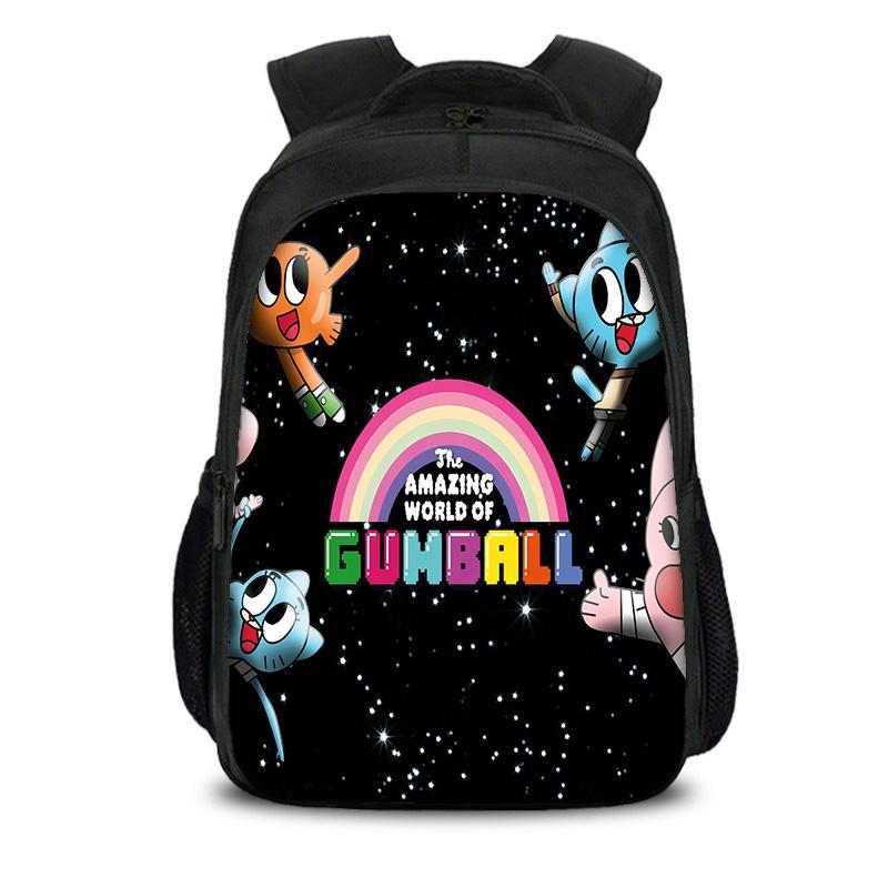 De Geweldige Wereld van Gumball Dubbellaags Rugzak Cartoon Anime Bedrukt Student Jongens en Meisjes Nieuwe Stijl