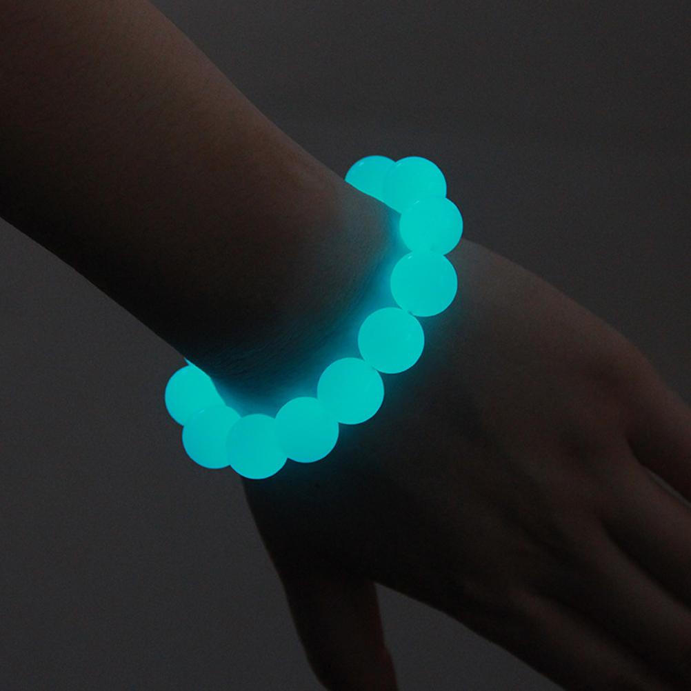 3pcs Set Beads Bracelet Luminous Fluorescent  Stone Bracelets  In The Dark Hand String Perfect Gift for Family