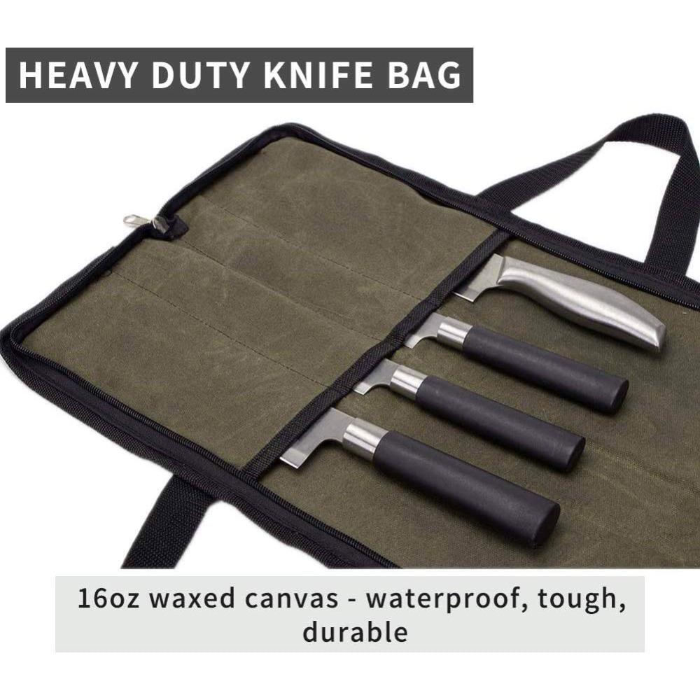 Portable Chef's Bag, Fashionable, Durable, Oil and Wax Canvas Bag, Practical, Kitchen Knife Storage Bag, Chef's Handheld Tool Kit