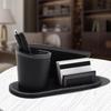 With Business Card Slot Leather Pen Holder Multifunctional Stationery Storage Box  Home Office