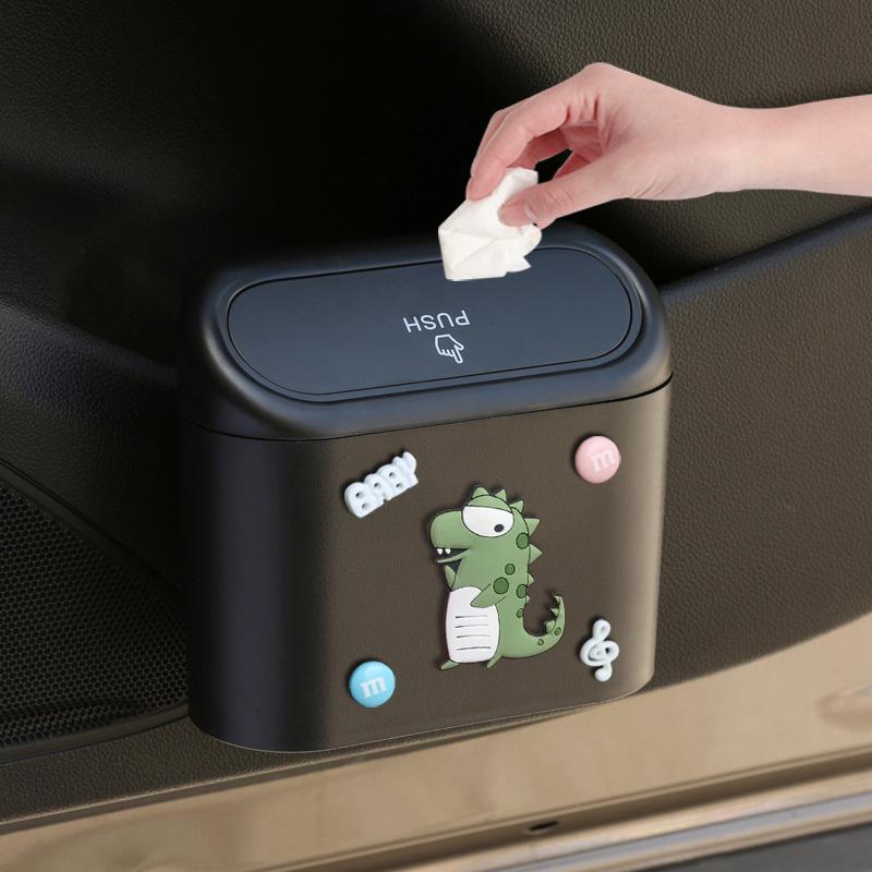Car Door hanging storage bucket Multi-functional storage box trash can front seat hanging bucket car decorations