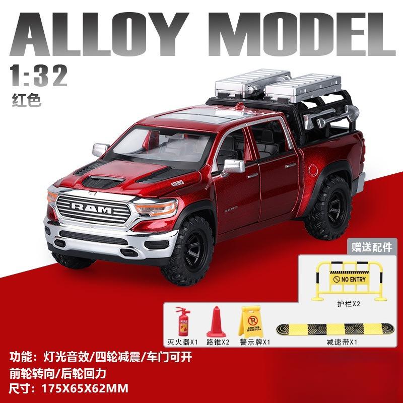 1:32 Ram 1500 TRX Mammoth Off Road Pickup Truck Alloy Diecast Model Car Sound And Light Pull Back Toy Car Present
