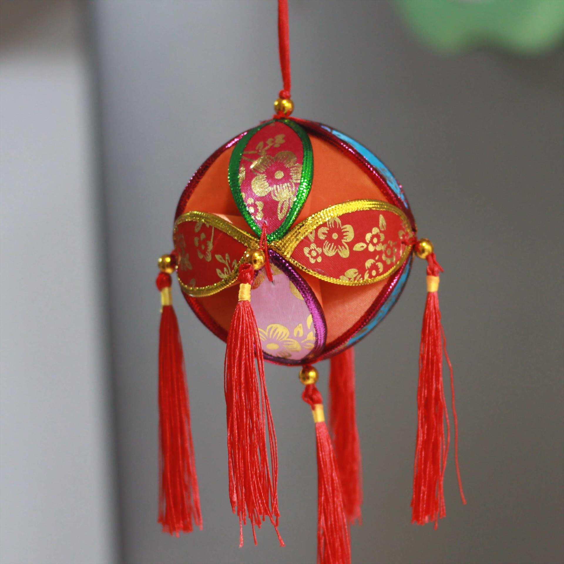Guangxi Zhuang Ethnic Embroidered Ball - Handmade March 3rd Dance Prop Highlighting Cultural Heritage