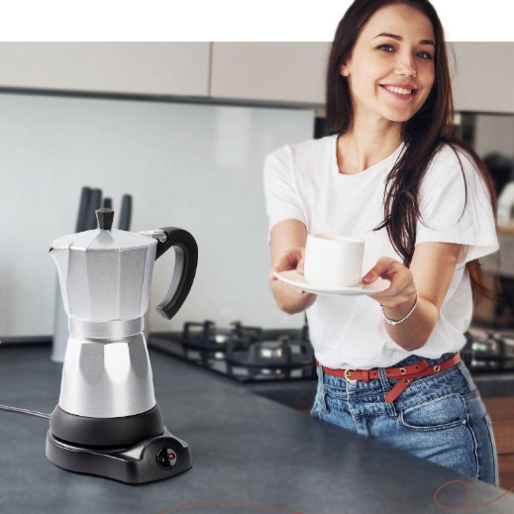 6 Cup Coffee Pot Detachable Espresso Machine Safe Electric Coffee Maker  Induction Cooktop