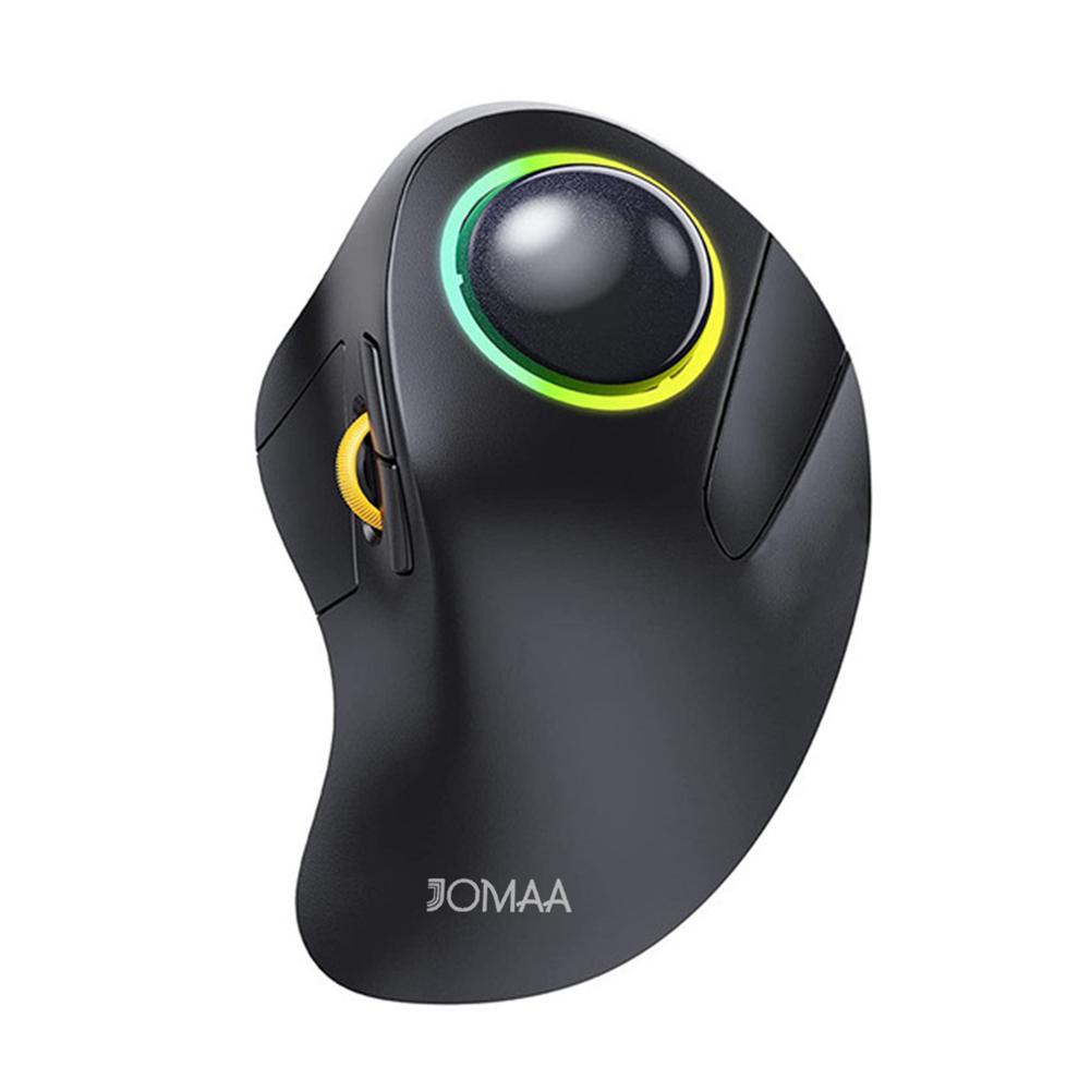 2.4G & Bluetooth Wireless Mouse RGB Ergonomic 1600DPI Rollerball Mice Rechargeable PC Gaming Mouse for Computer Laptop Mac iPads