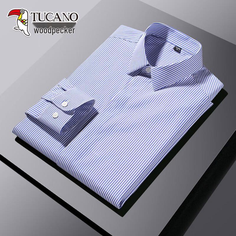 TUCANO Men s Fine Striped Business Casual Shirt L