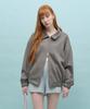 Black Moment Signature Suede Oversized Jacket 2Way [Grey]
