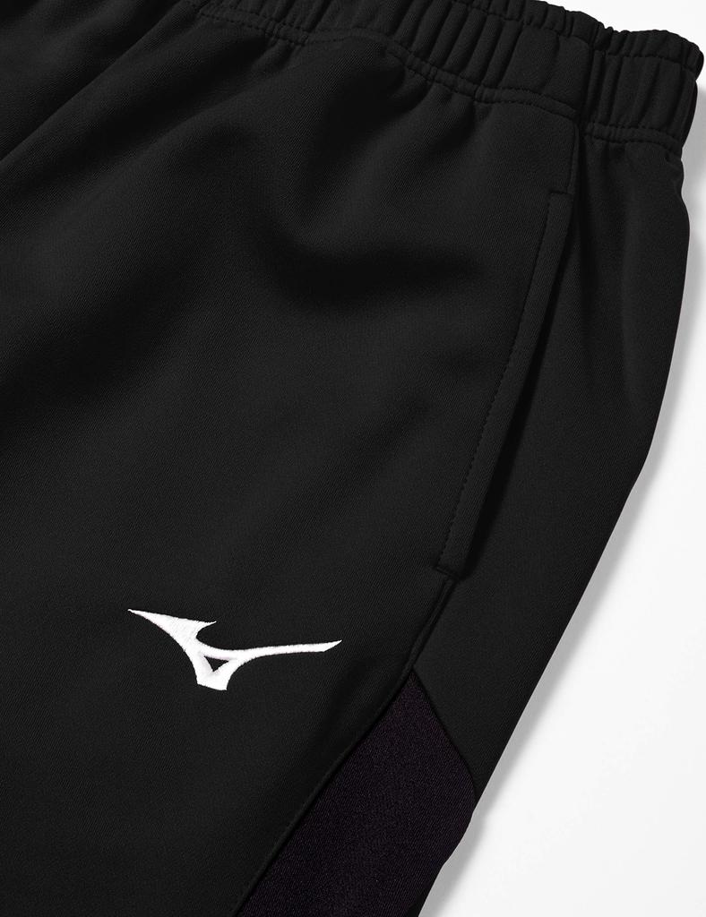 Mizuno Training Black X Size 140 To Japanese Size Warm-Up Pants, Sweat-Wicking, Quick-Drying, 32JD8001, Black, (equivalent 140)