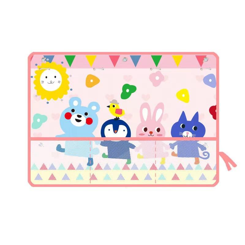 Cute Cartoon Car Sunshade for Kids Rear Window Sunscreen And Heat Blocking with Mesh Pocket Baby Safety Car Accessory