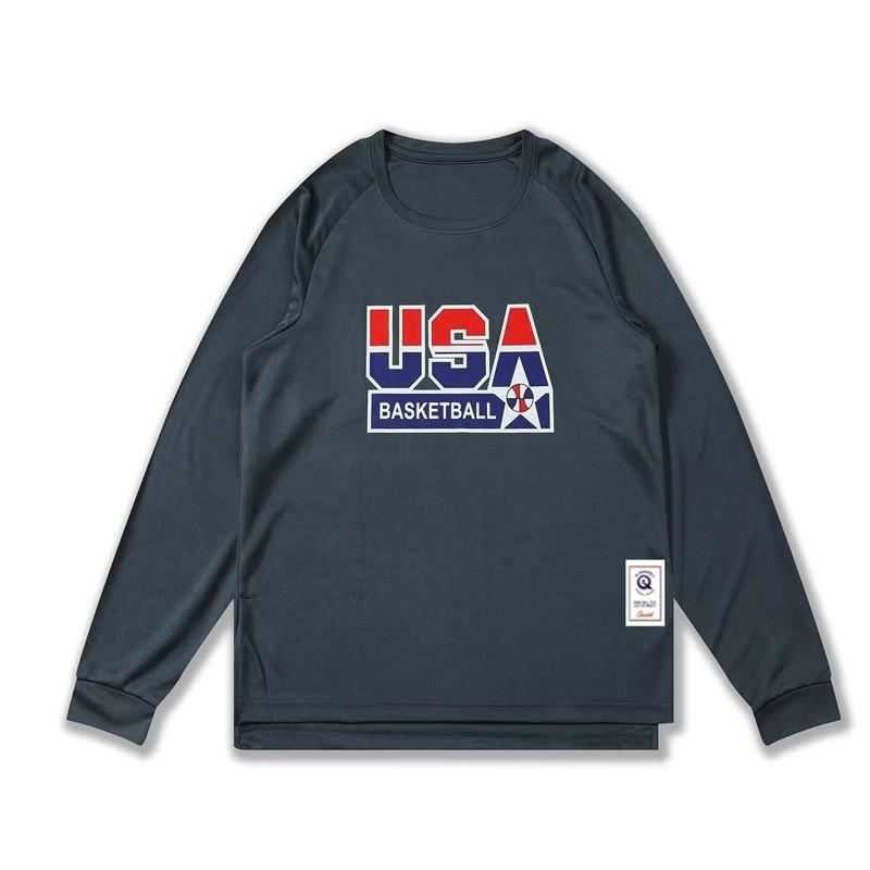 Spring and Autumn Basketball T-shirt with Long Sleeves Hoodie Men's and Women's Tops Training Wear Basketball Clothes Quick Drying Clothes