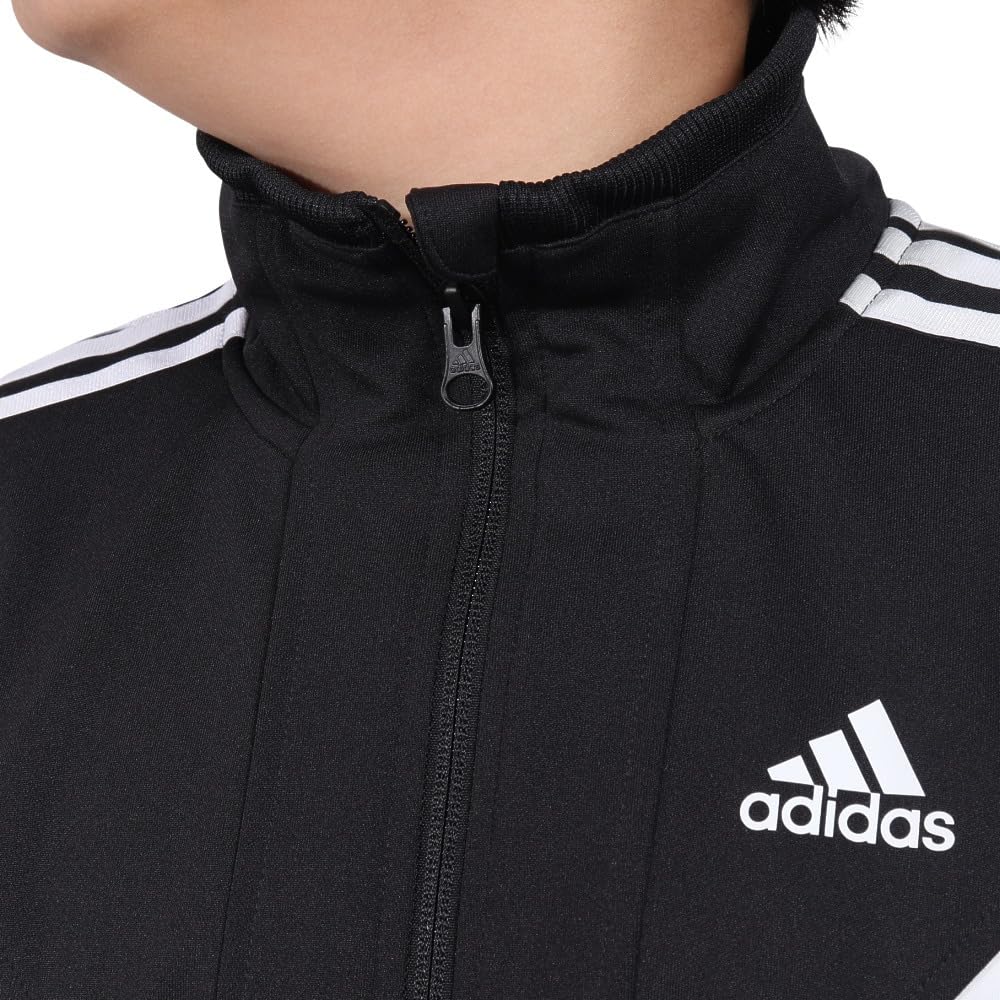 Adidas KPX86 Track Top In Kids' Must-Have Loose-Fit Color-Block Double-Knit Black/Better Scarlet/White (JP4893)