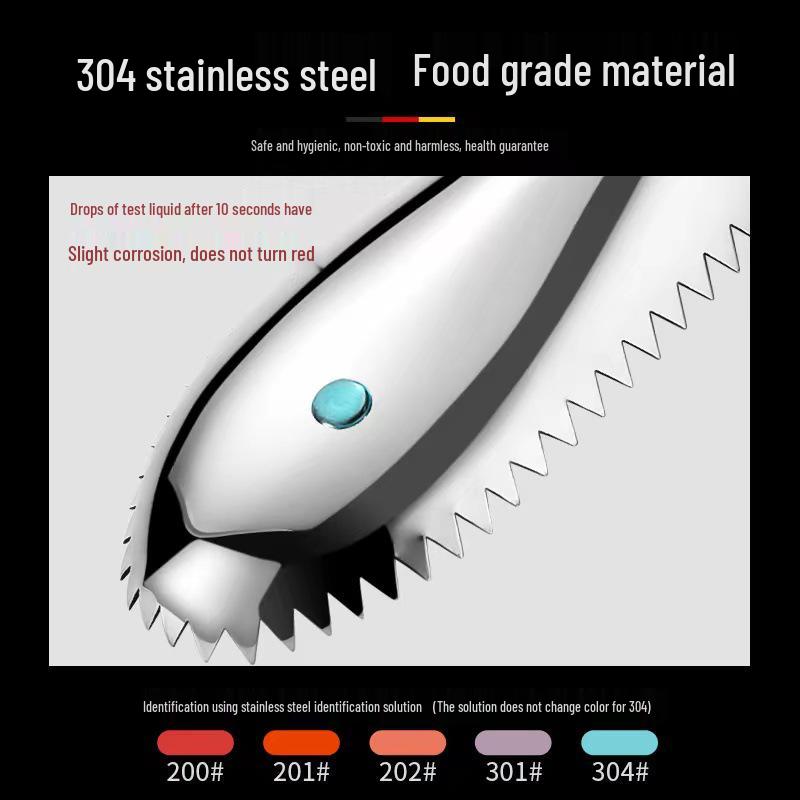 304 Stainless Steel Fish Scale Scraper - Manual Kitchen Gadget for Easy Fish Scaling