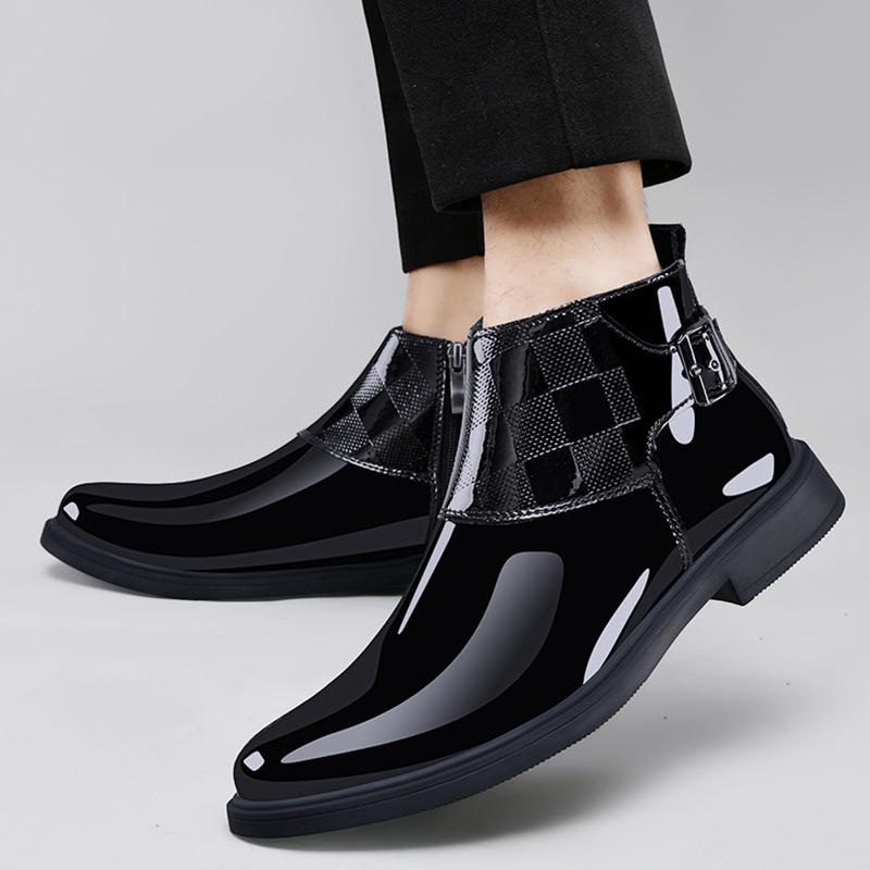 New Male Casual Brogue Shoe Business Black Men's Leather Shoes Comfortable Cowhide Trend Common Adults Classic Original On Sale