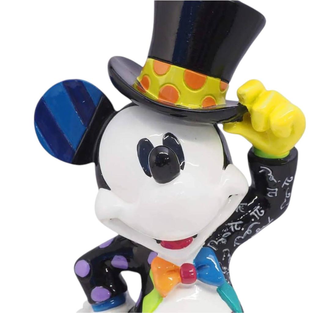 Enesco Disney by Britto Top Hat Mickey Mouse Figurine, 8.07 Inch, Multicolor