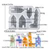 Sturdy Silicone Hollow House Adornment Mold Perfect For Crafting Delicate European Style Hollow House Decorations