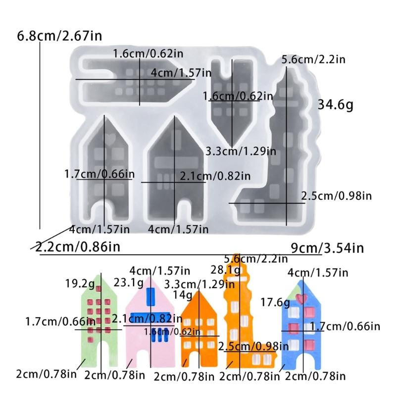 Sturdy Silicone Hollow House Adornment Mold Perfect For Crafting Delicate European Style Hollow House Decorations