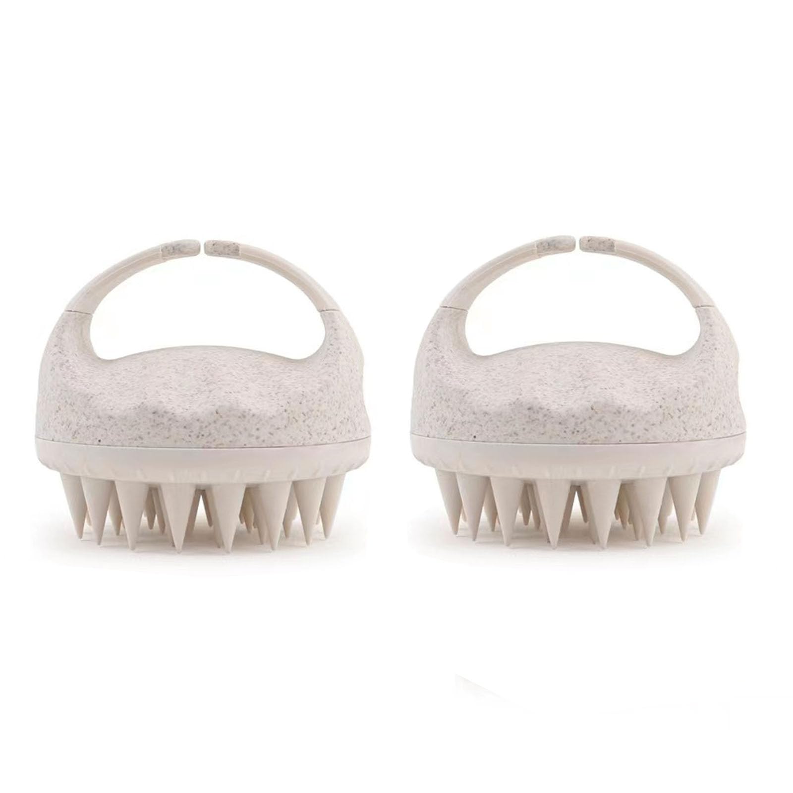 

WOVTE Массаж кожи головы Очищение кожи головы Силиконовая головка Унисекс Щетка, Щетка, Уход, Массажер, Использование на влажных/сухих волосах, (Белый с оттенком (Набор 2))