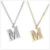 Women Clear Zircon 26 Letters Pendant Necklace Stainless Steel Gold A-Z Alphabet Choker Initial Necklaces Jewelry