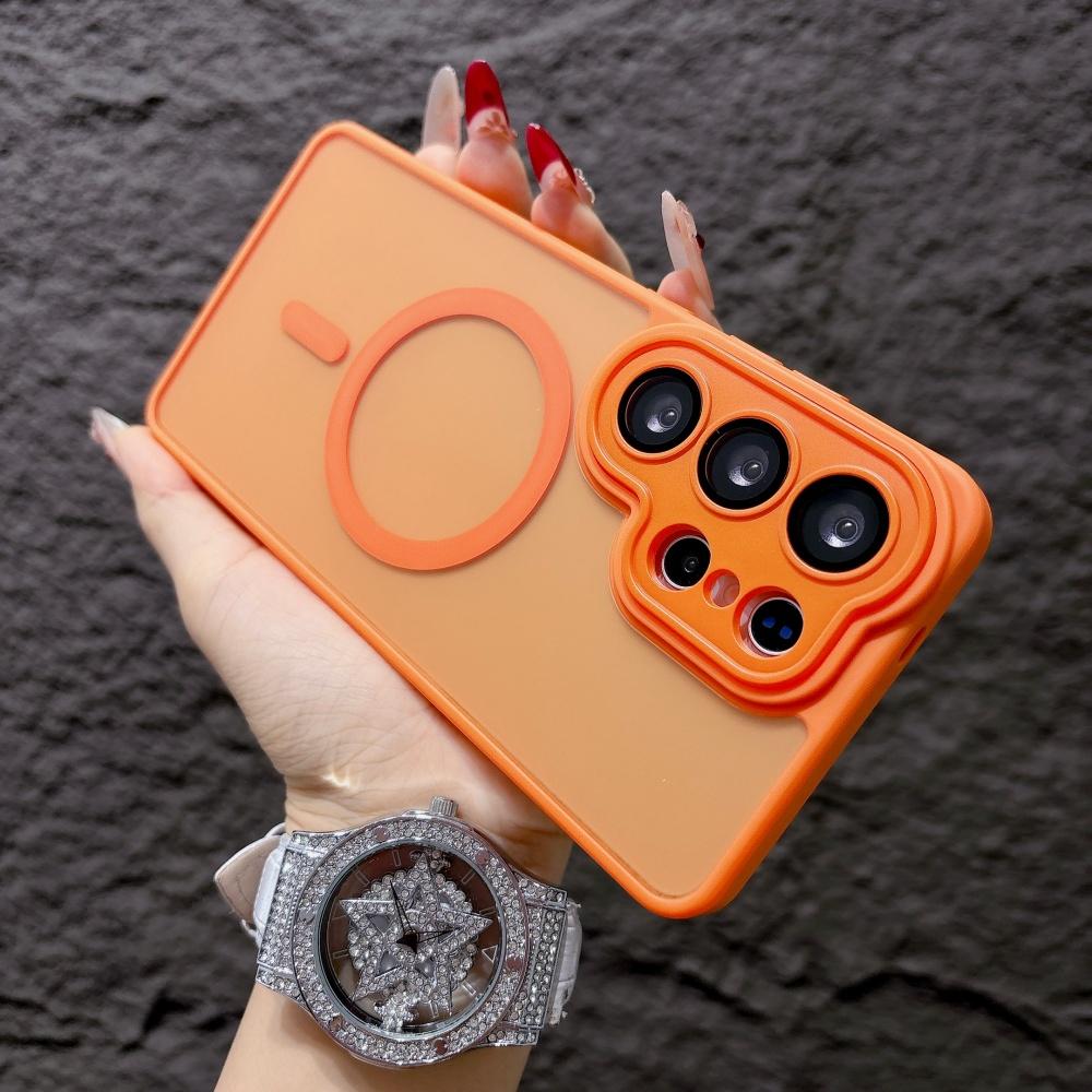 

Magnetic Matte Translucent Shockproof Cover For Samsung S26Ultra Case S25 S24 Ultra S26Plus A56 A17 For Magsafe Coque Galaxy A17