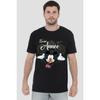 Disney Mens French Mickey Mouse Fireworks New Year T-Shirt