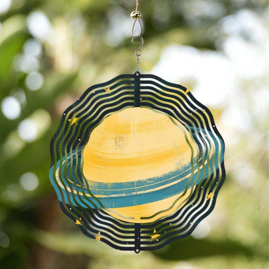 Golden Saturn on Black - Stylish Metallic Wall/Lawn Art for Christmas & Beyond