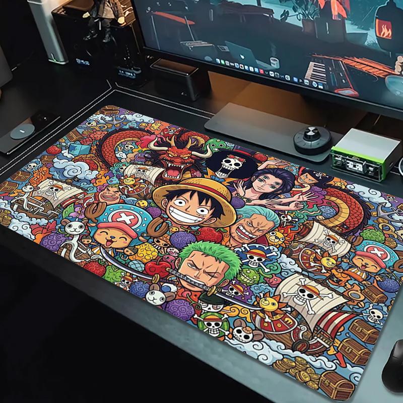 Anime One-Piece Color Mouse Pad Large Gaming Table Cushion Non-slip Laptop Tablet Big Mousepad XXL Mat Mini PC Playmat With Lock Edge
