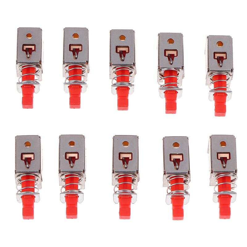 

10Pcs Directly Key Switch A03 Ps-22F03 6Pins Self-Locking Power Switches Red