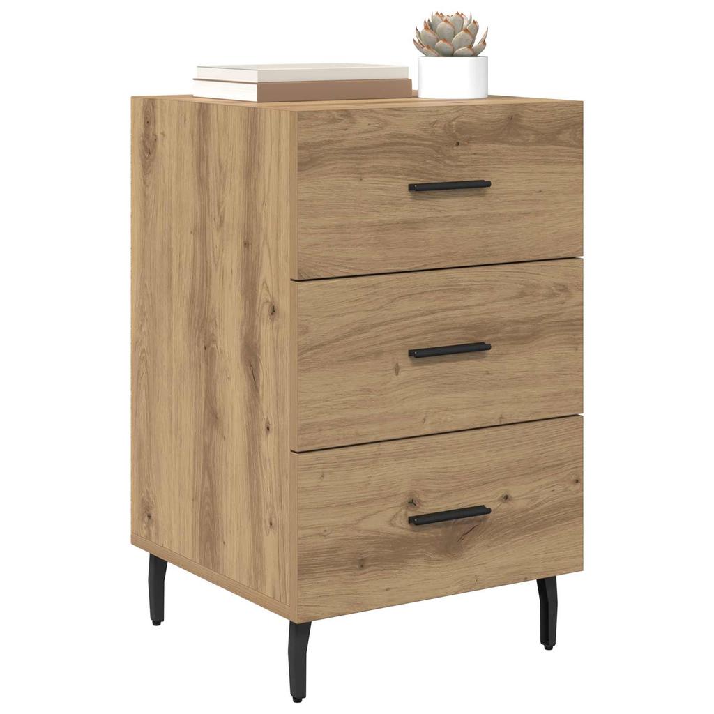 Artisan Oak Nightstand 40 x 40 x 66 cm Engineered Wood