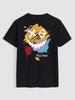 'Smile Mood' Print, Men's Casual Crew Neck Short-Sleeve  Fashion Summer T-Shirts Tops, Men's Outfits Tee,Regular Oversize Tees