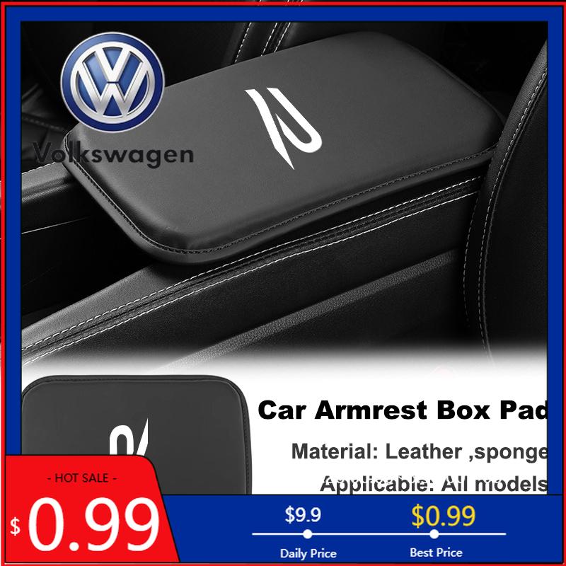 RSQ1 VW 2026 Hot 1PCS Car Armrest Pad Covers New R logo Auto Seat Armrests Storage Protection Cushion for VW Volkswagen Golf 8 MK8 Ac