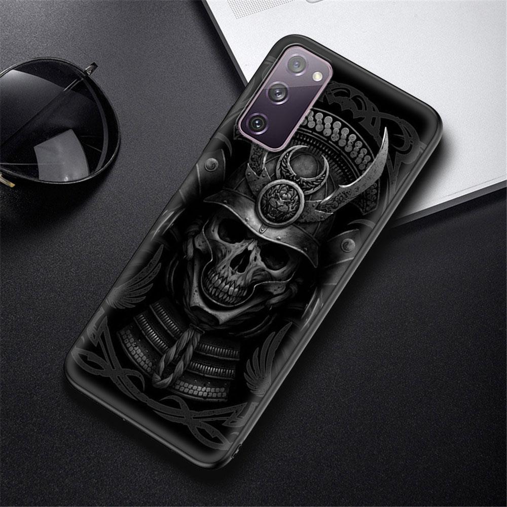 Samurai Black Soft Phone Case for Samsung Galaxy S21 S20 FE Note 20 Ultra S10 Lite S9 Plus S8 S10e TPU Cover Shell