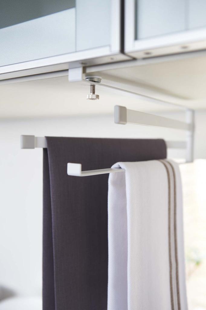 Yamazaki Jitsugyo Cupboard Bottom Cloth Hanger Plate White 2442