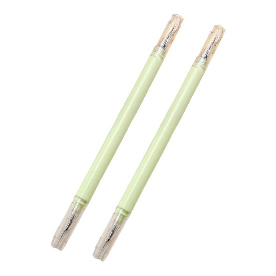 

2 шт./набор режущих ручек для гладкого письма, равномерного выброса чернил, прочная бумага для крафт-бумаги, школьные принадлежности для альбомов зелёный