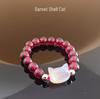 Anello con Perline Gatto: Design Testa di Gatto Bianco e Nero per Donne, Regalo Trendy e Versatile per Amiche.