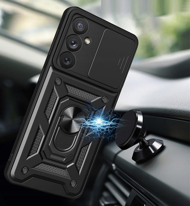 Case for Samsung Galaxy A54 5G ARMOR SLIDE RING BACK + 9H Glass