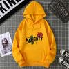 Women's Real Shot American Plant-printed Sweater Hooded Autumn and Winter New Men's and Women's Models