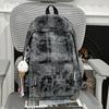 Schoolbag Japanese ins autumn and winter retro plaid schoolbag female British college style college student class travel versatile backpack