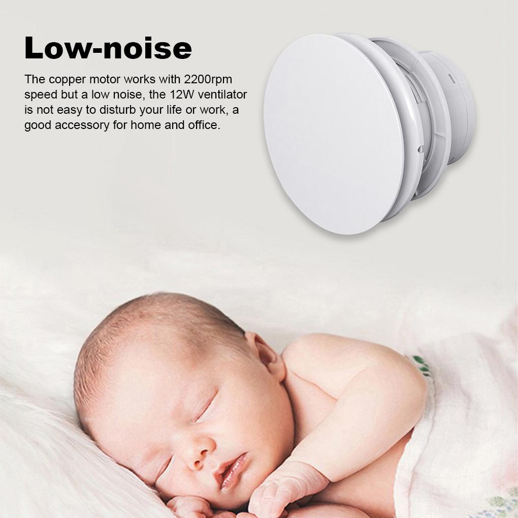Exhaust Fan Kitchen Bathroom Toilet Air Low-noise Improvement Plastic Vent Ventilation Extractor with 4 Inch Outlet
