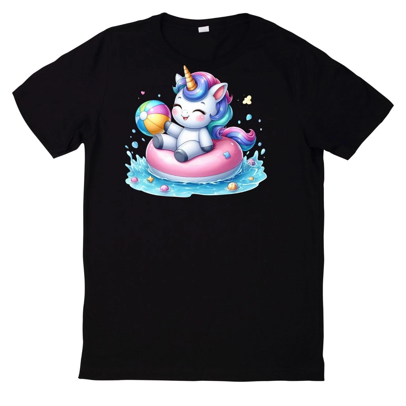 T-Shirt Lustiges Einhorn Poolparty M