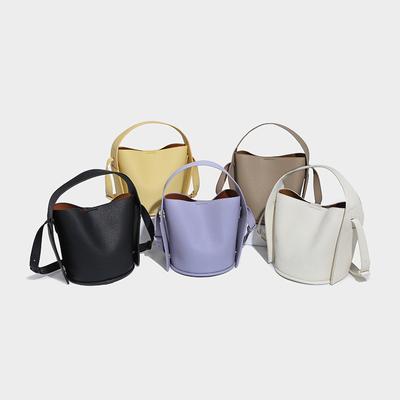 Women's Bucket Bag  Spring/Summer New Fashion Soft PU Crossbody Single Shoulder Bag Simple Large Capacity Commuter Bag