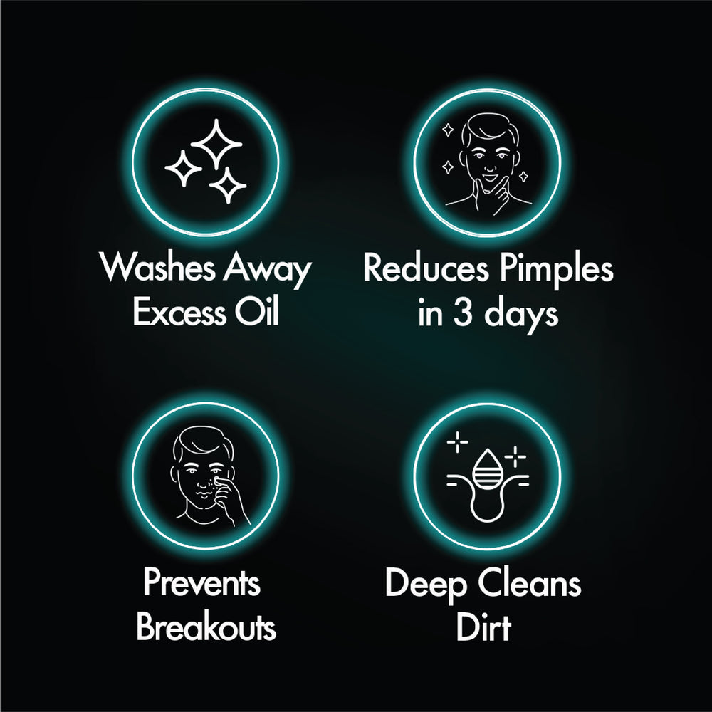 Pond's Men Pimple Clear Face Wash For Oily Skin 100g Pack | Deep Cleanser With Salicylic Acid & Thymo-T For Acne Control