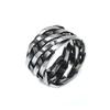 Vintage Weave Viking Symbole Edelstahl Mann Frau Ringe Einfach für Mädchen Freund Schmuck Gothic Paar Fingerringe