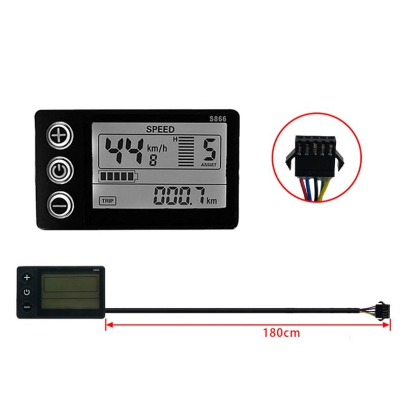 Electric Bike LCD Display Meter Waterproof Electric Scooters Panel Screen for Mountain Electric Bike Part