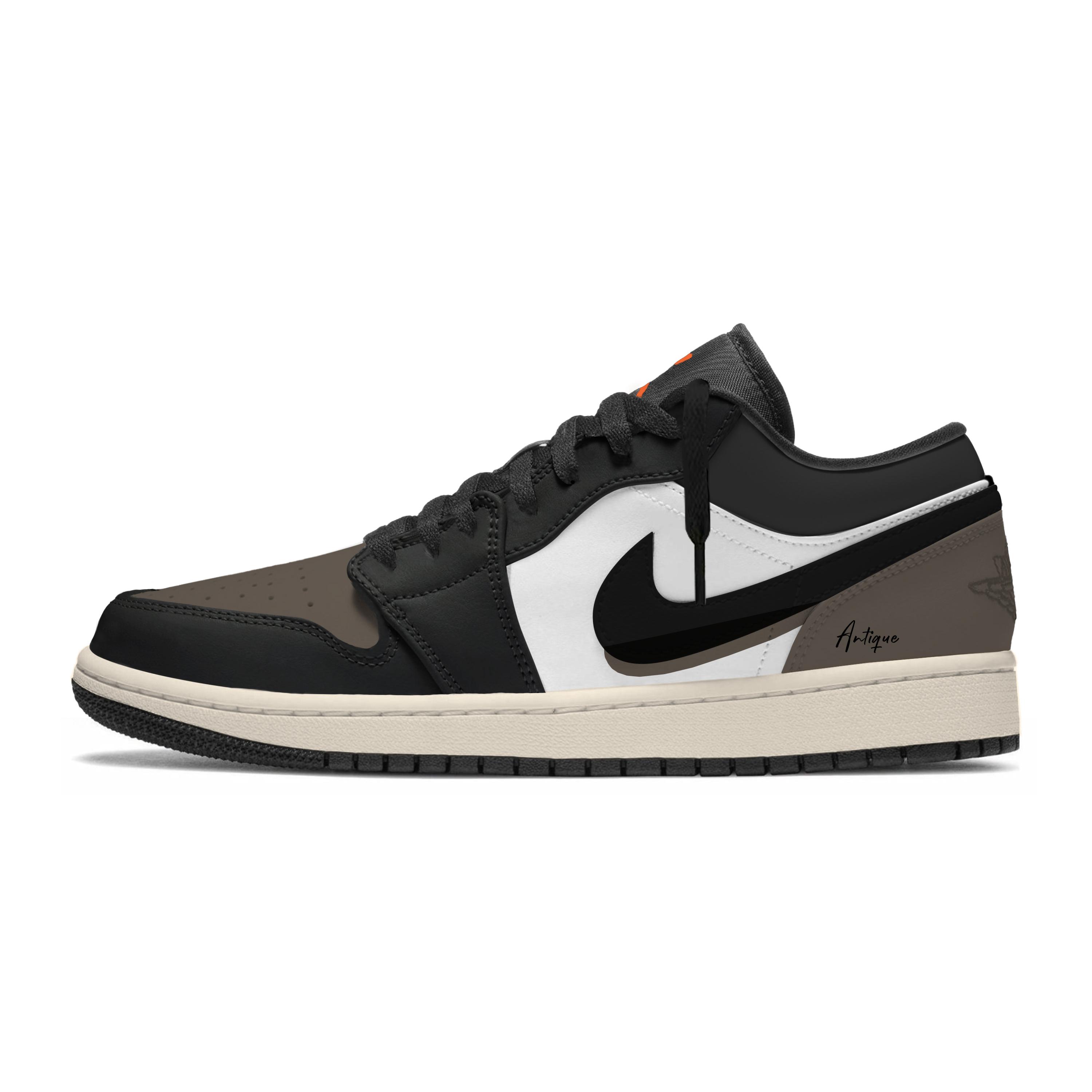 

Jordan Air Jordan 1 Old Branch Synthetic Leather Cushioning, Wear Resistant Low top Vintage Basketball Shoes Unisex 553558-081(Team1791-) 43