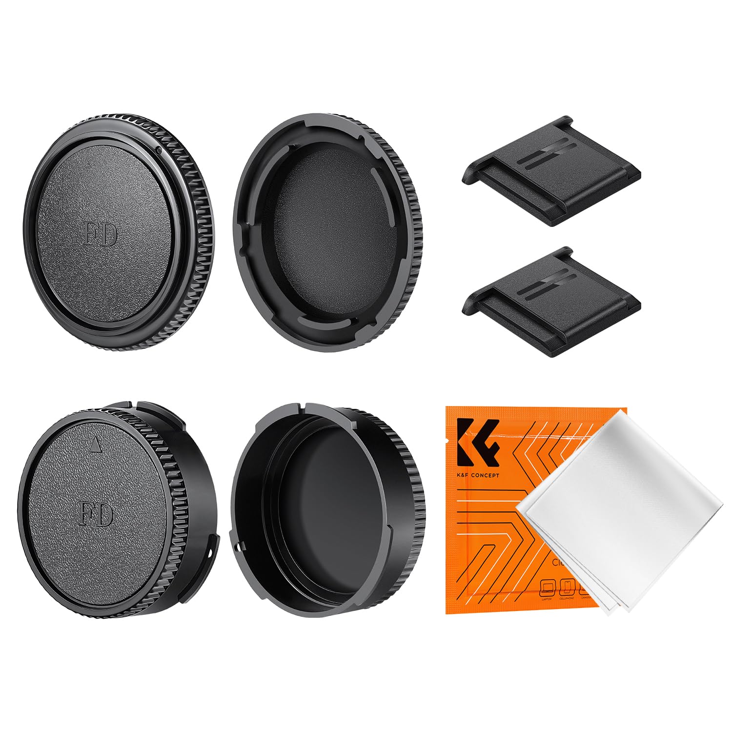 

Concept Body Cap and Rear Lens Cap Set for Canon FD Compatible with Lens Body Mount Protective Camera Camera Accessory K&F Mount, Canon, Storage, Cap,